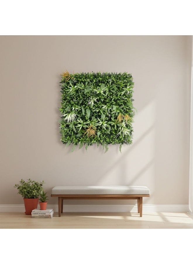 DANUBE HOME Artificial Fence – Fire Sky – Stylish Faux Decorative Hedge Privacy Panel for Garden, Patio, Balcony & Wall – UV-Protected Red-Green Landscaping Screen 100x100 cm - Image 2