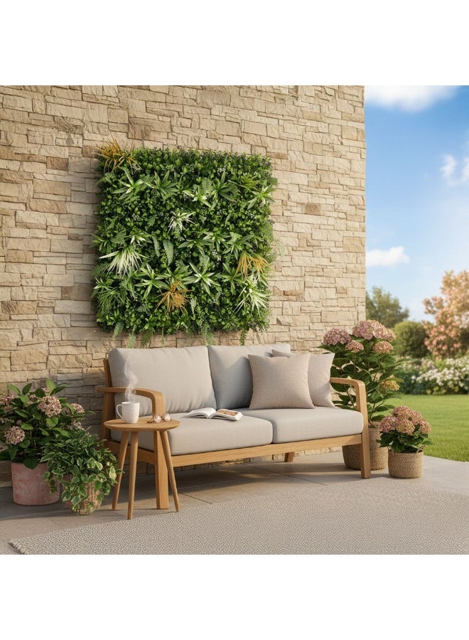 DANUBE HOME Artificial Fence – Fire Sky – Stylish Faux Decorative Hedge Privacy Panel for Garden, Patio, Balcony & Wall – UV-Protected Red-Green Landscaping Screen 100x100 cm - Image 5