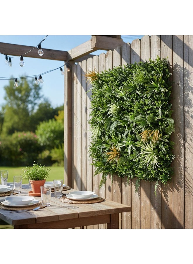 DANUBE HOME Artificial Fence – Fire Sky – Stylish Faux Decorative Hedge Privacy Panel for Garden, Patio, Balcony & Wall – UV-Protected Red-Green Landscaping Screen 100x100 cm - Image 4