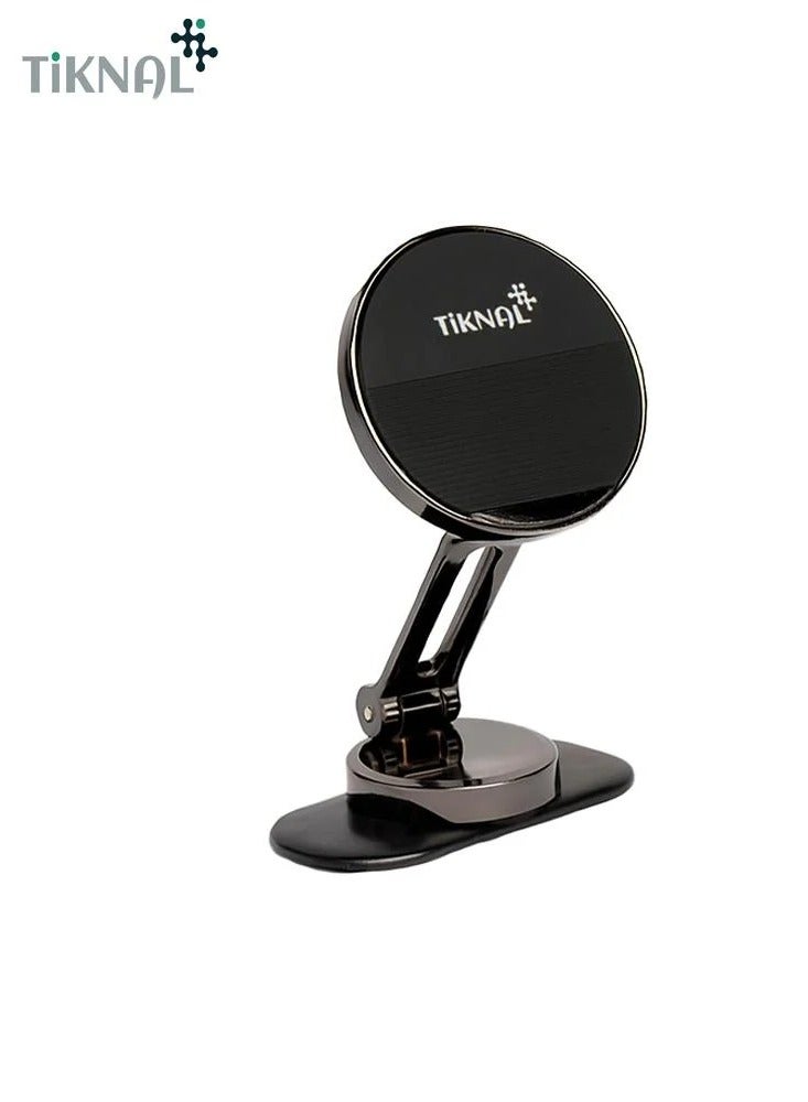 Tiknal TK-H370 Magnetic Car Phone Holder, 360° Rotation, Compact and Adjustable Design, Black - Image 1