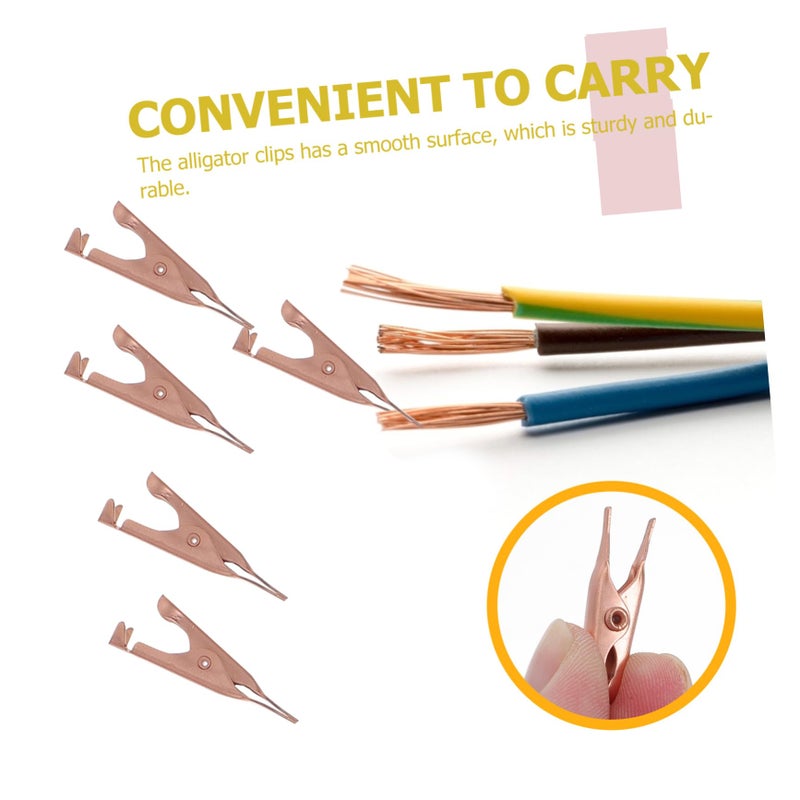 10pcs Copper Alligator Clips for Electrical Testing Soldering Strong Grip High Conductivity - Image 5