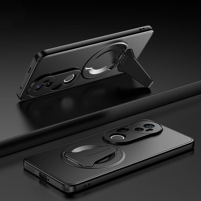 erorex For vivo S20 Pro Spaceship MagSafe Folding Holder Phone Case(Black) - Image 1