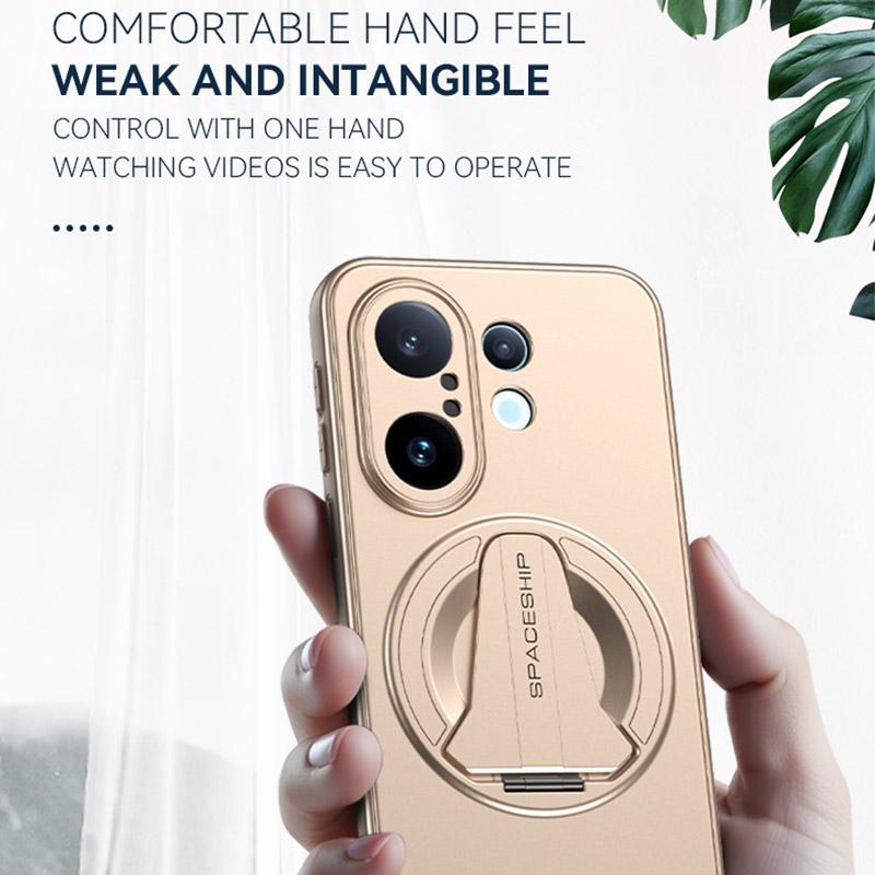 erorex For vivo S20 Pro Spaceship MagSafe Folding Holder Phone Case(Black) - Image 3