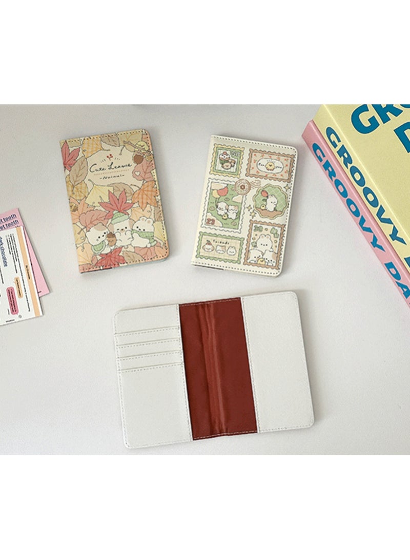 حامل جواز سفر على شكل خبز كرتوني، حامل بطاقات متعدد الوظائف، غطاء حماية جواز السفر، حامل بطاقات هوية للأولاد والبنات، حامل بطاقات هوية للسفر من الجلد الصناعي، إكسسوارات السفر - Image 3