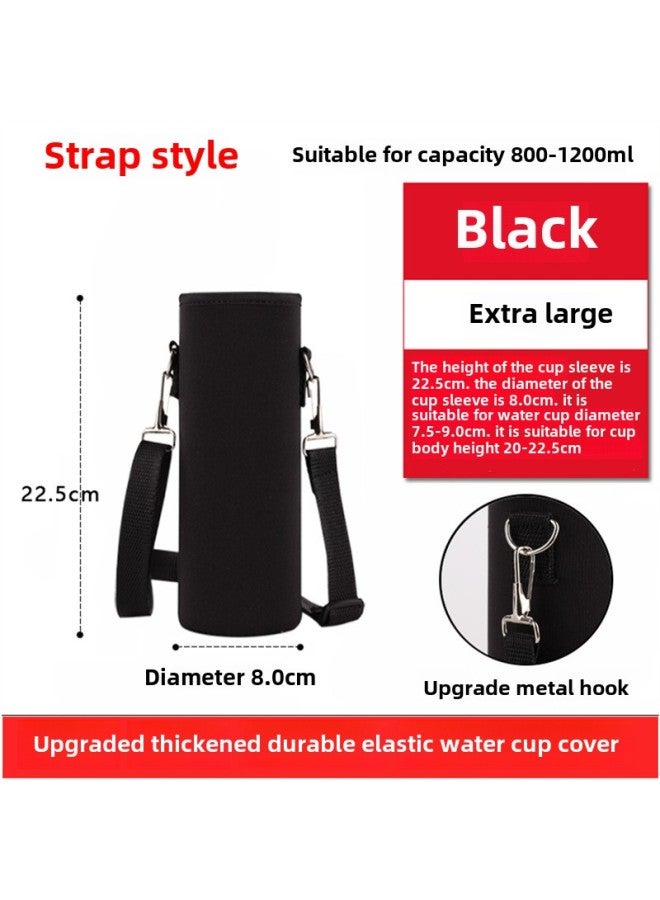 Sports 200-1500ml Cup Set Thermos Cup Bag Slung Protective Cover With Rope Outdoor Kettle Bag Bottle Bag-Color:Standard-Capacity:Extra Large (8*22.5cm Hook Style  - Image 1
