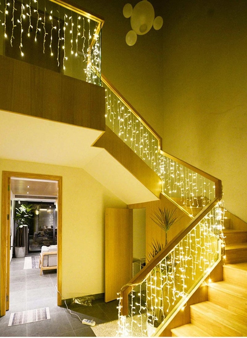 Yuwell Ramadan Light 10 Meter 100 LED Warm White LED Fairy Light Exterior Waterproof Light For Ramadan Decoration Curtain Light For Home and Outdoor Decoration Light Multimode Operated Light - Image 3