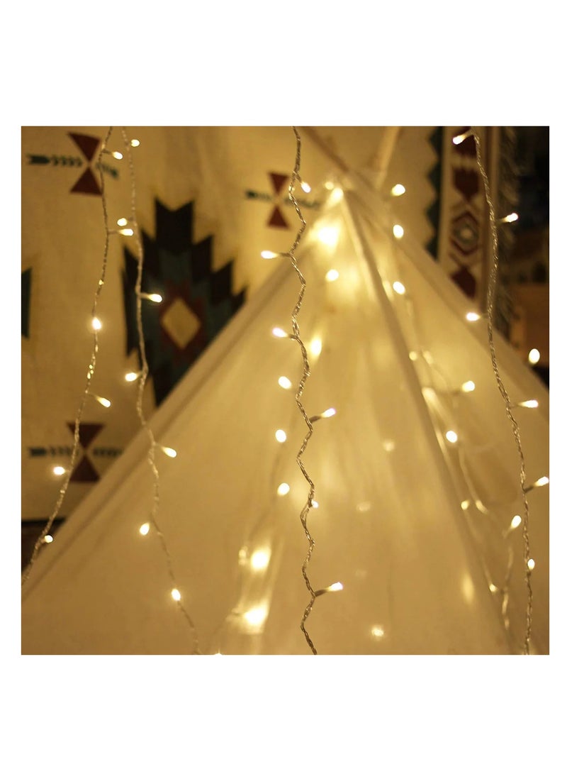 Yuwell Ramadan Light 10 Meter 100 LED Warm White LED Fairy Light Exterior Waterproof Light For Ramadan Decoration Curtain Light For Home and Outdoor Decoration Light Multimode Operated Light - Image 2