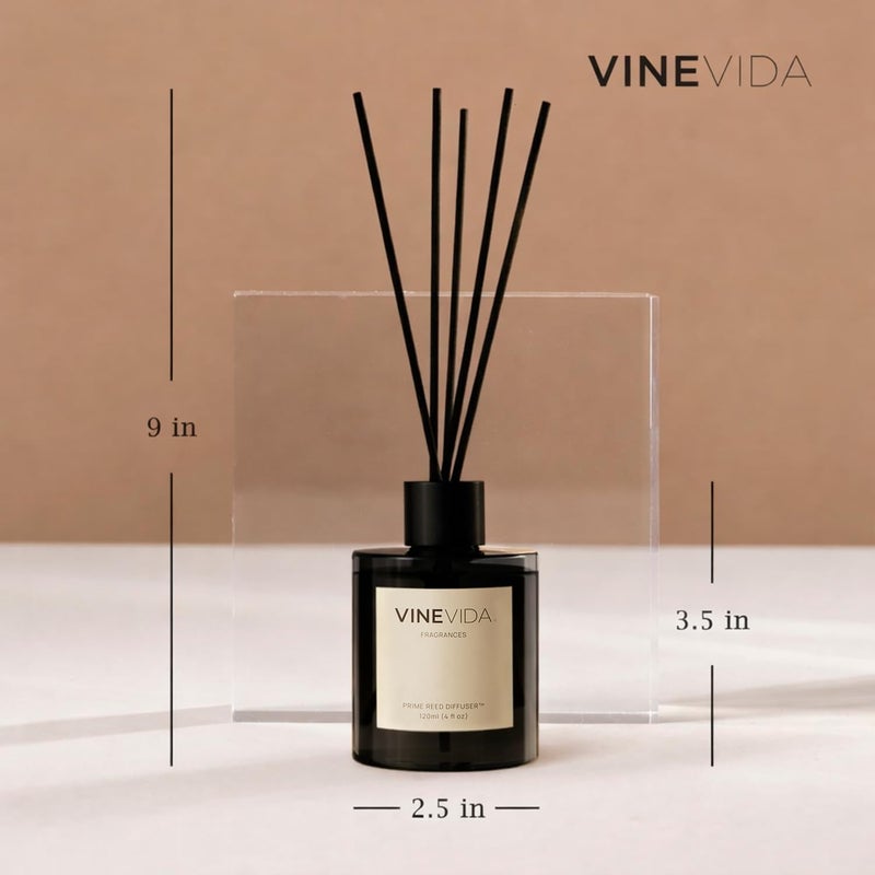 VINEVIDA | Lavender Vanilla | Reed Diffuser for Home & Bathroom | Long-Lasting Scent Sticks Set | Oil Stick Diffuser | Bathroom Scent - Image 3