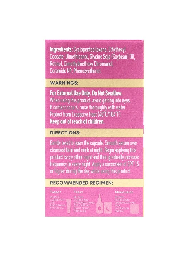RoC - RoC, Retinol Correxion, Line Smoothing Night Serum Capsules, 30 Biodegradable Capsules, 0.35 fl oz (10.5 ml) - Image 1
