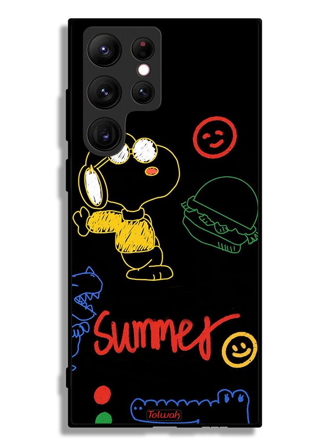 Tolwak Samsung Galaxy S22 Ultra 5G Protective Case Cover Summer Sticker - Image 3