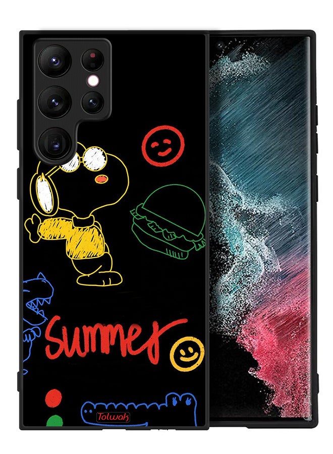 Tolwak Samsung Galaxy S22 Ultra 5G Protective Case Cover Summer Sticker - Image 2