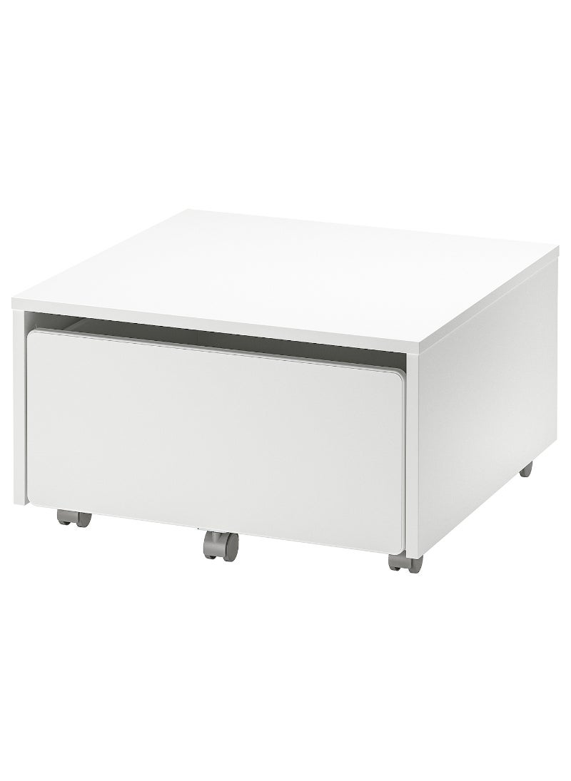 Storage Storage Box With Castors White 62X62X35 Cm 
