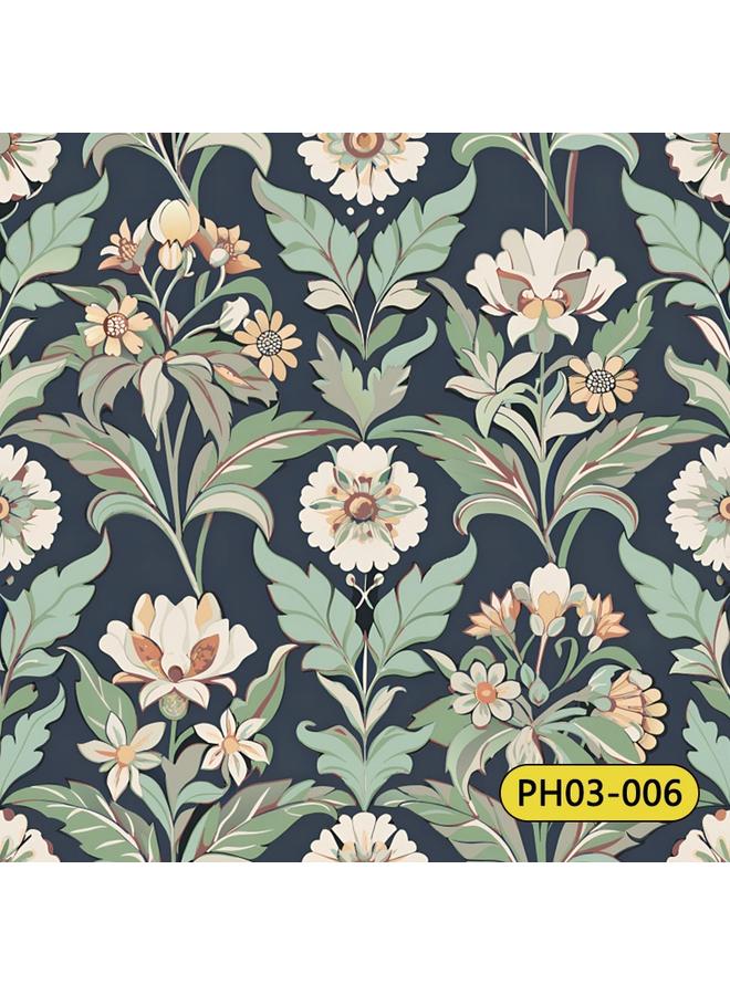 Bluejw Wallpaper Wall Stickers Plant Flower TV Background Wall Decoration High Sense Wallpaper Self-adhesive Flower Wallpaper - Image 1