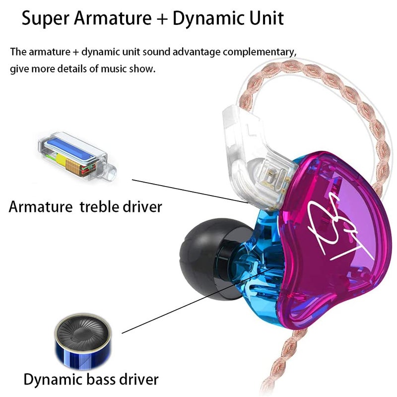 CCA KZ ZST 1BA 1DD in Ear Earphone Clear HiFi Monitor Earbuds Wired Sport Gaming Earphone for Musician Singer Audiophile - Image 3