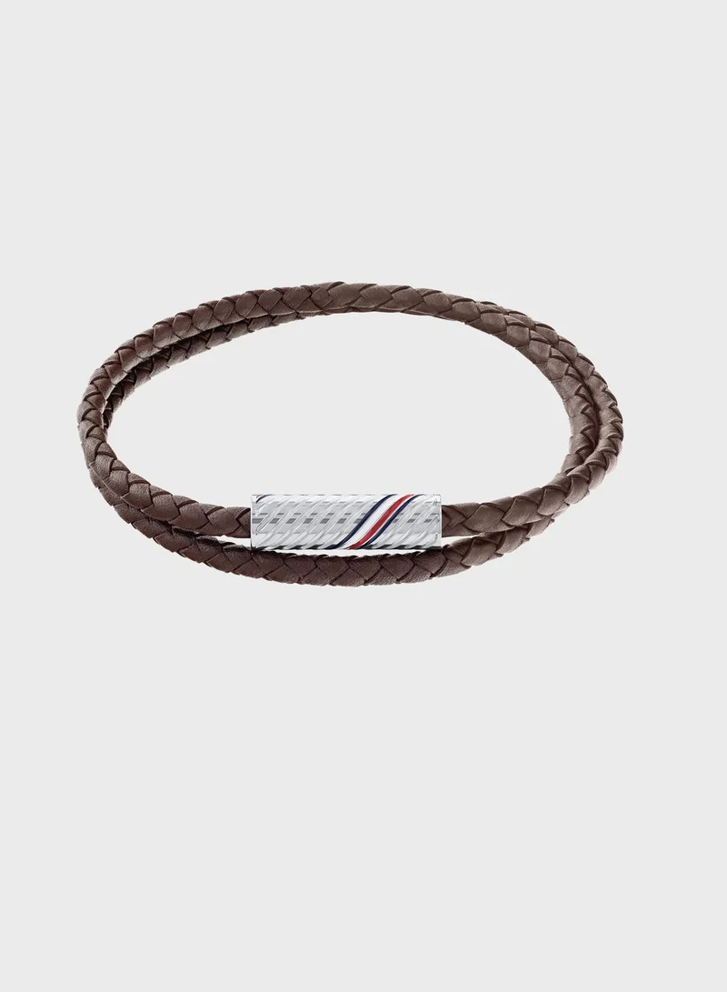 TOMMY HILFIGER Double Wrap Braided Bracelet