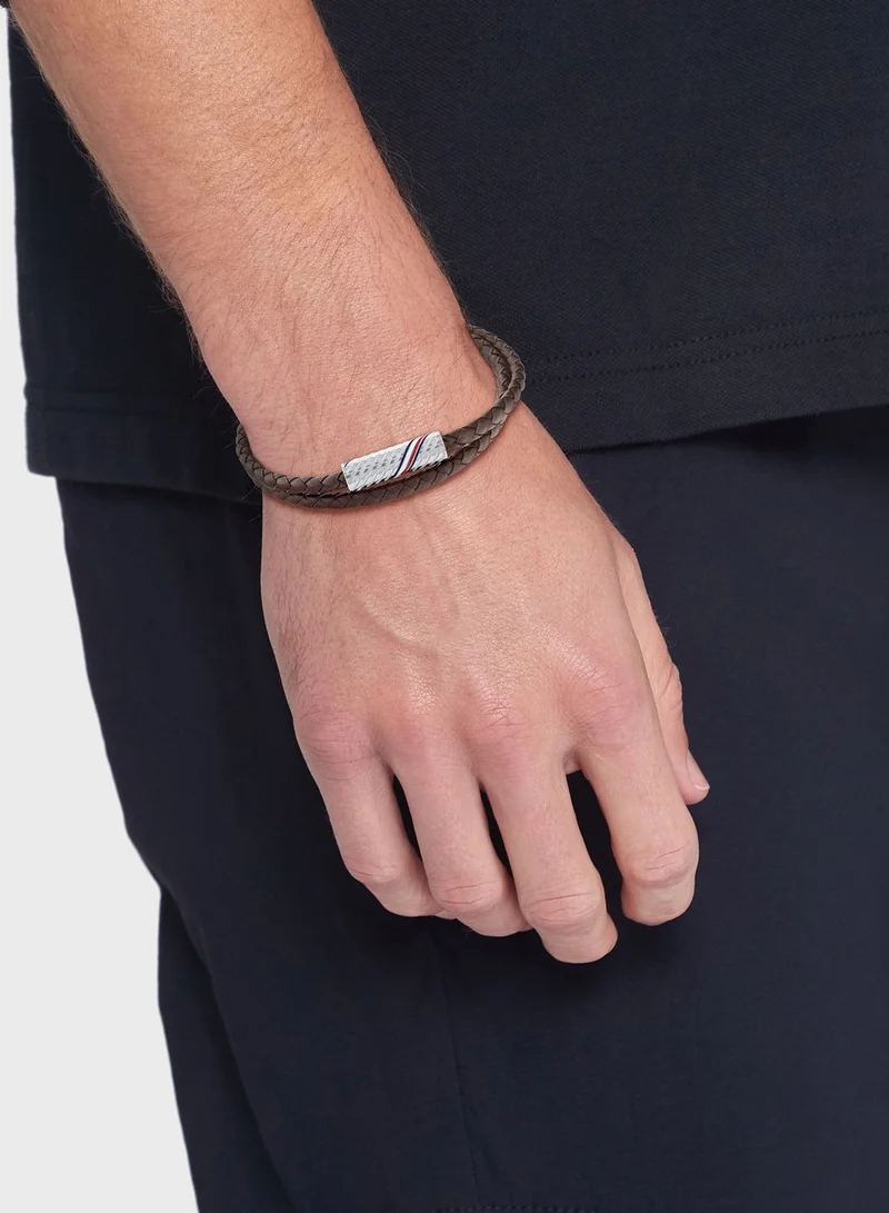 TOMMY HILFIGER Double Wrap Braided Bracelet