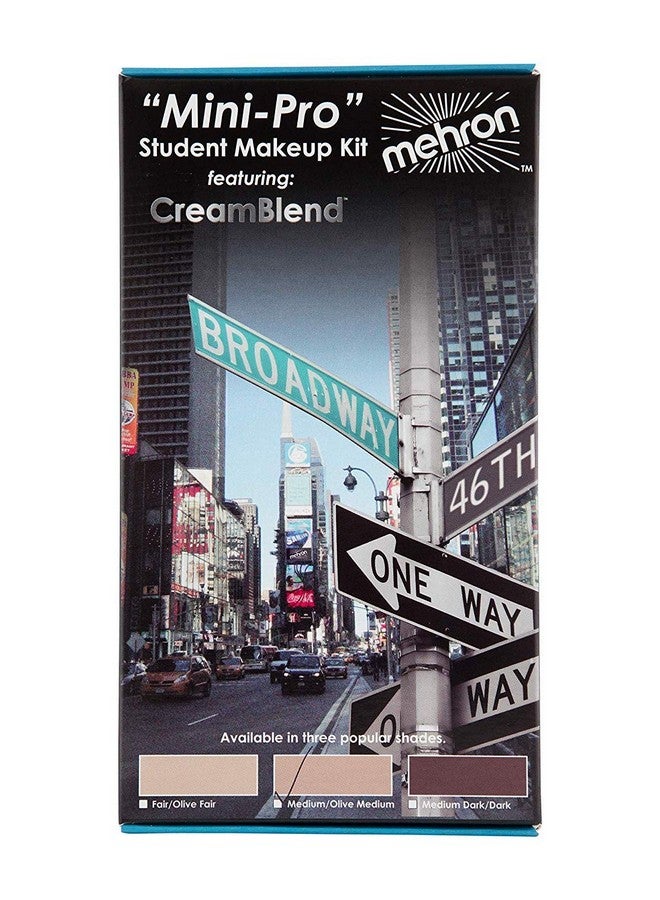 ميهرون مجموعة أدوات المكياج التعليمية للطلاب من Mehron Makeup Mini-Pro (متوسطة/زيتونية) - Image 1