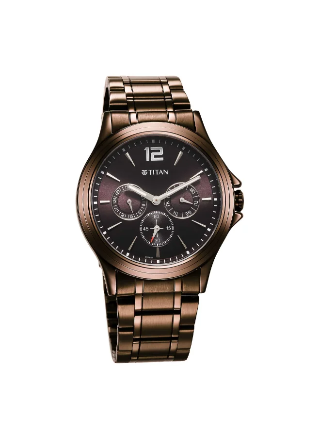 تيتان Men's Stainless Steel Analog Watch 1698QM02 - 44 mm