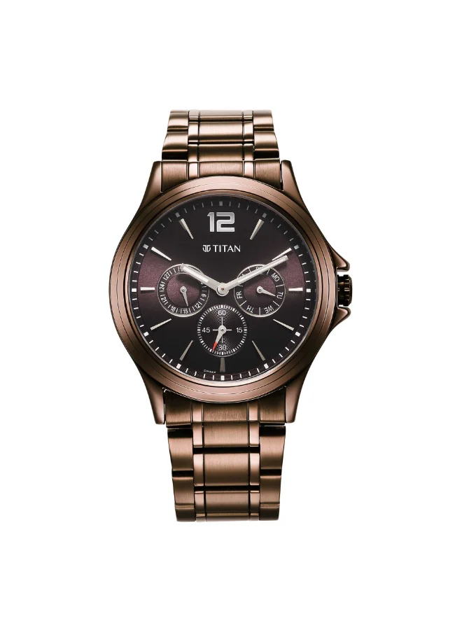 تيتان Men's Stainless Steel Analog Watch 1698QM02 - 44 mm
