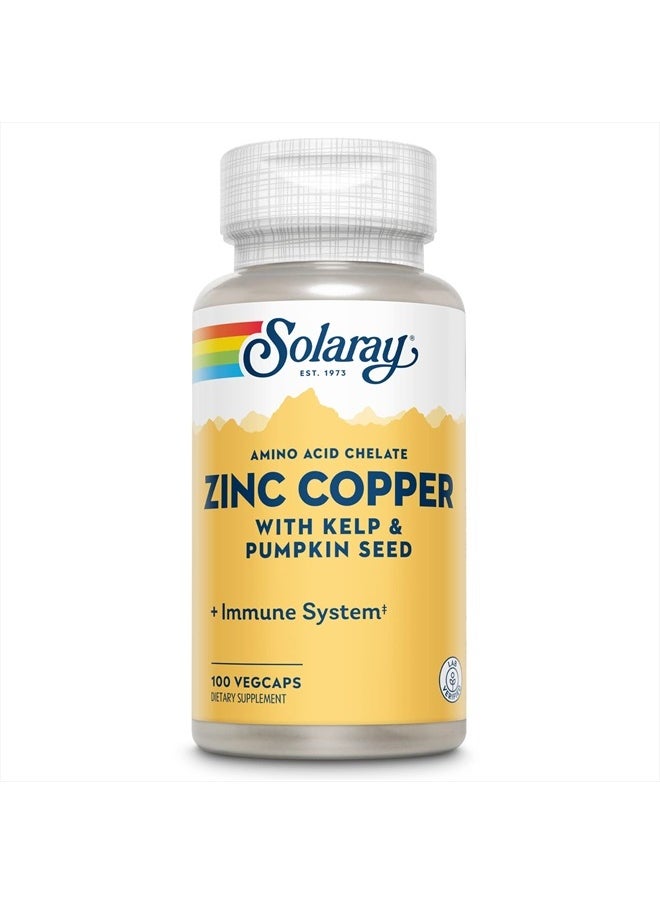 Solaray Zinc with Copper Solaray 100 VegCaps  - Image 1