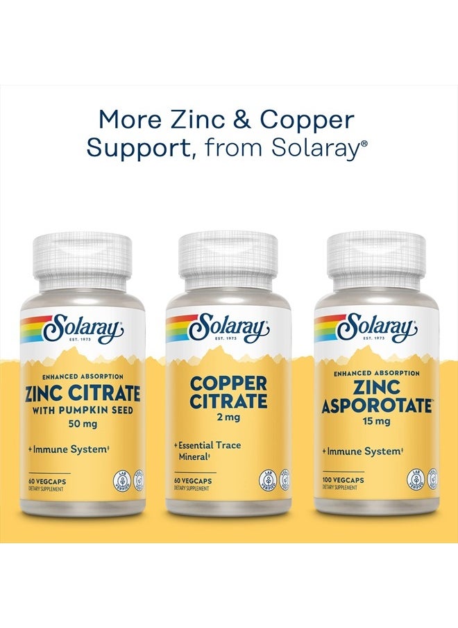 Solaray Zinc with Copper Solaray 100 VegCaps  - Image 4