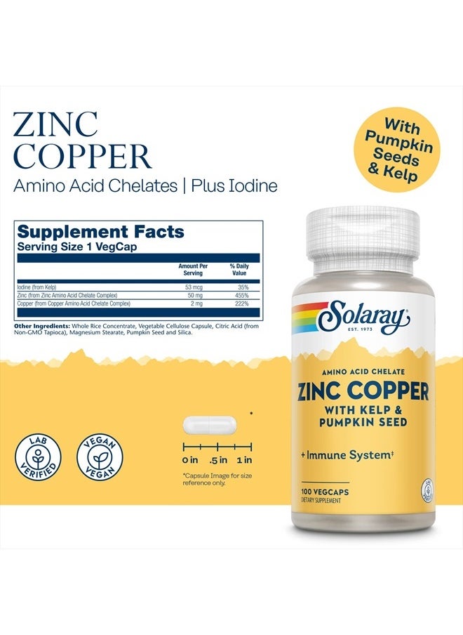 Solaray Zinc with Copper Solaray 100 VegCaps  - Image 2