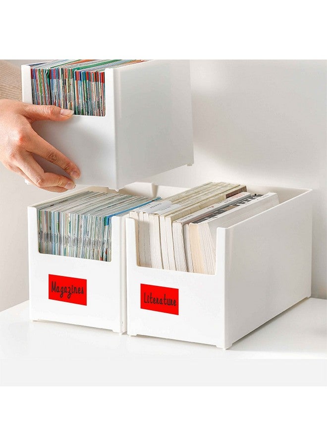 PARLAIM Permanent Rectangle Label Stickers 2 X 3 Inch Color Coding Stickers, 250Pcs Square Tags For Business Express Inventory Label, Fluorescent Red - Image 4