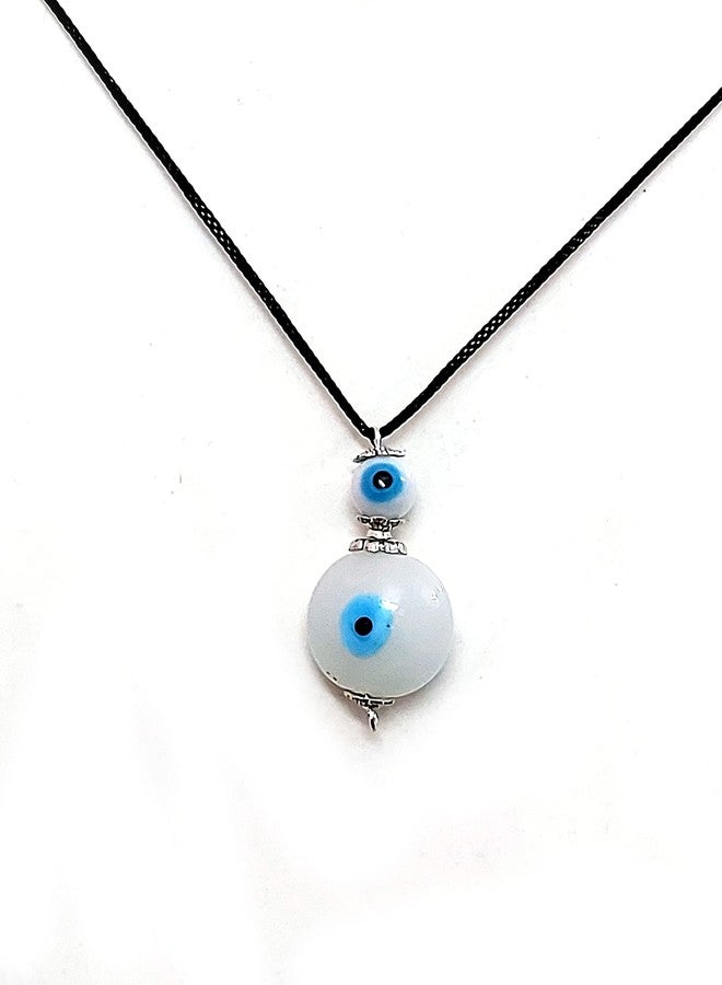 ASTROGHAR White Double Evil Eye Pendant For Men And Women - Image 2