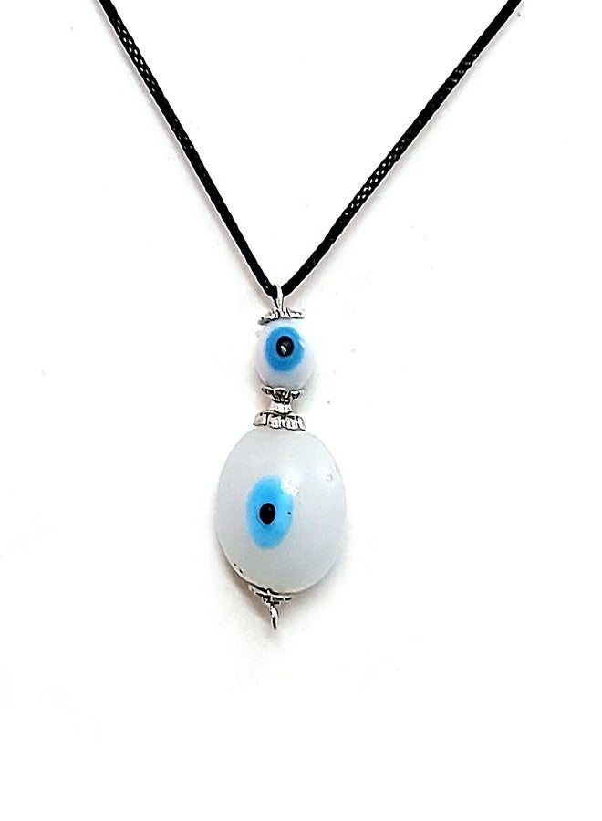 ASTROGHAR White Double Evil Eye Pendant For Men And Women - Image 1