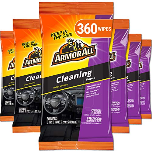Armor All Interior Car Cleaning Wipes by Armor All, Car Wipes for Dirt and Dust, 60 Count Each, 6 Pack - Image 1