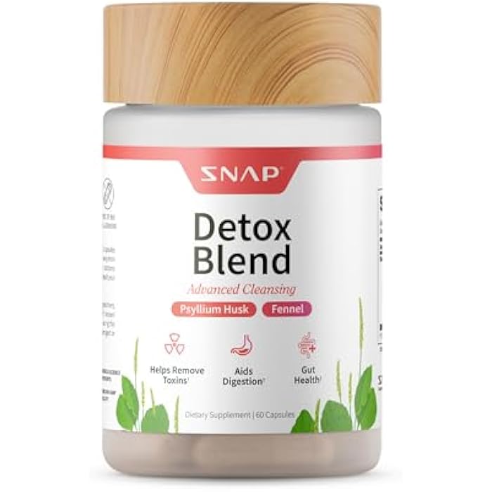 Snap Supplements Detox Cleanse Capsules - Advanced Blend for Full Body Detox & Cleanse, Flush Out Toxins, Improve Digestion & Gut Health, Cleanse and Detox, Licorice & Ginger Root (60 Capsules) - Image 1