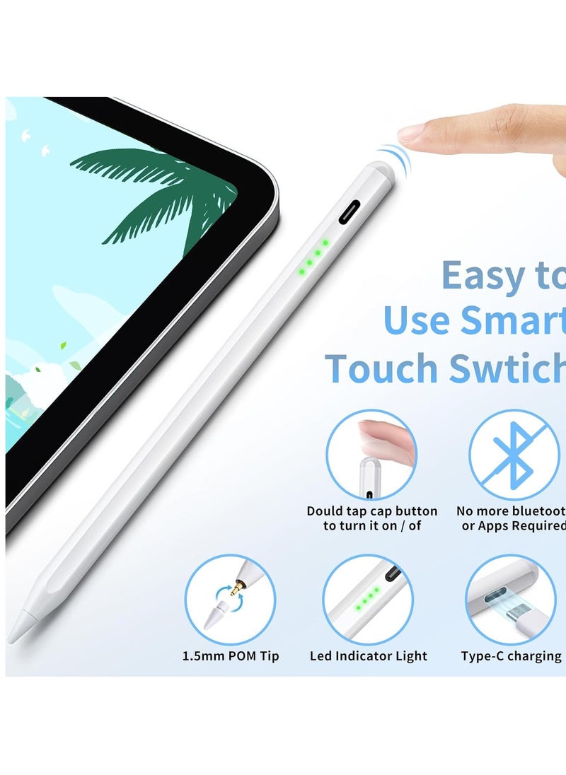 Generic Stylus Pen for iPad 9th & 10th Gen with Palm Rejection, Active Pencil Compatible with Apple iPad 10/9/8/7th/6th Gen, iPad Air 5th/4th/3rd Gen, iPad Pro 11 & 12.9 inch, iPad Mini 6th/5th Gen  - Image 3