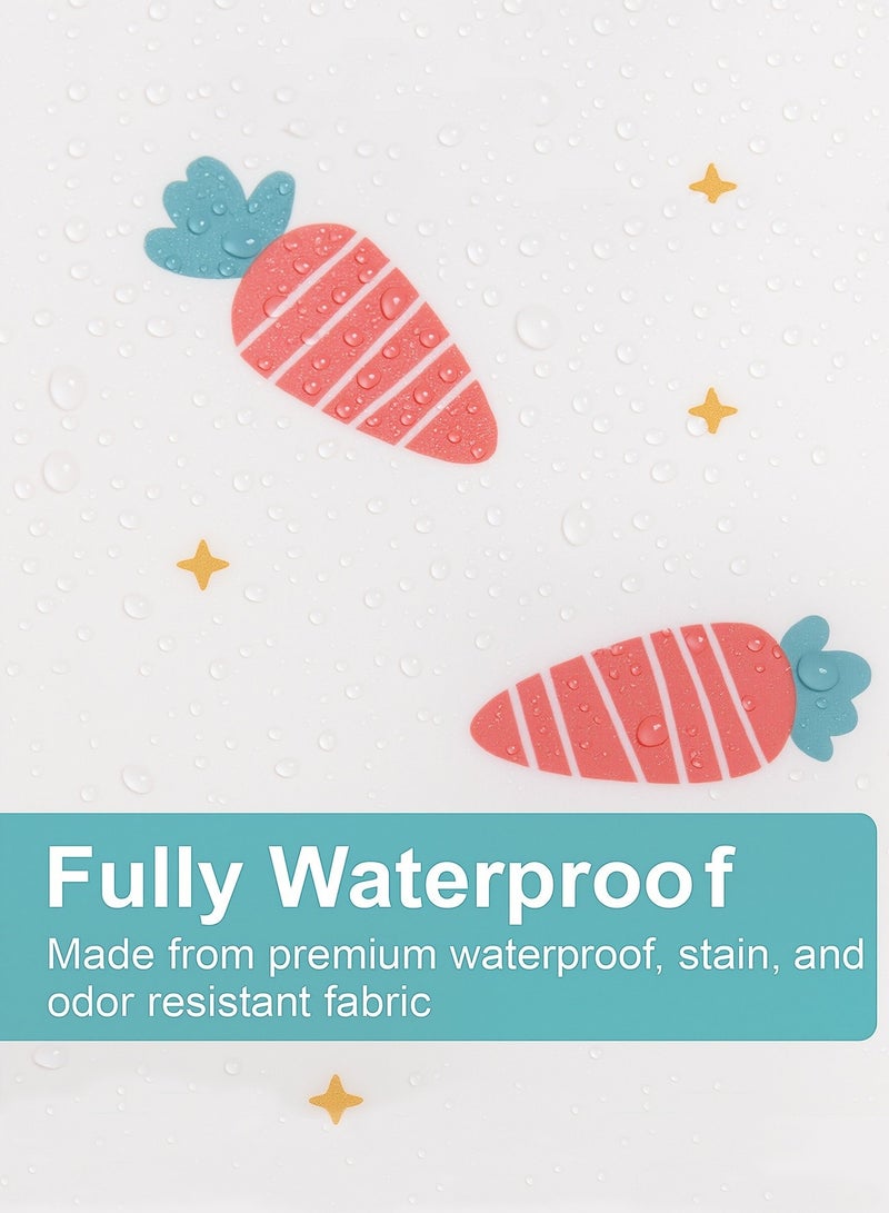 Pack Of 3 Waterproof Baby Bibs with Pocket, Safety Material, Machine Washable - Image 3