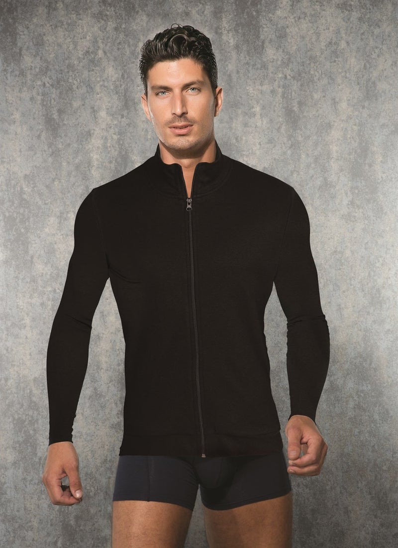 Doreanse Men's Thermal Viloft Stand Collar Zippered Sweatshirt 2895 