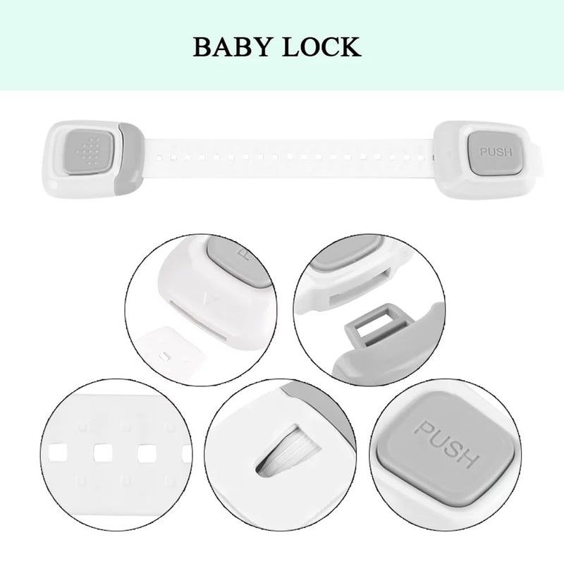 Potency Baby Locks (2-Pack) Child Safety Cabinet Proofing - Safe Quick and Easy 3M Adhesive Cabinet Drawer Door Latches No Screws & Magnets Multi-Purpose for Furniture Kitchen Ovens Toilet Seats - Image 4