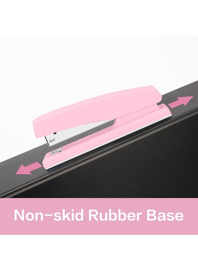 Deli Stapler, Desktop Stapler, Office Stapler, 25 Sheet Capacity, Includes 1000 Staples And Staple Remover, Pink - Image 5