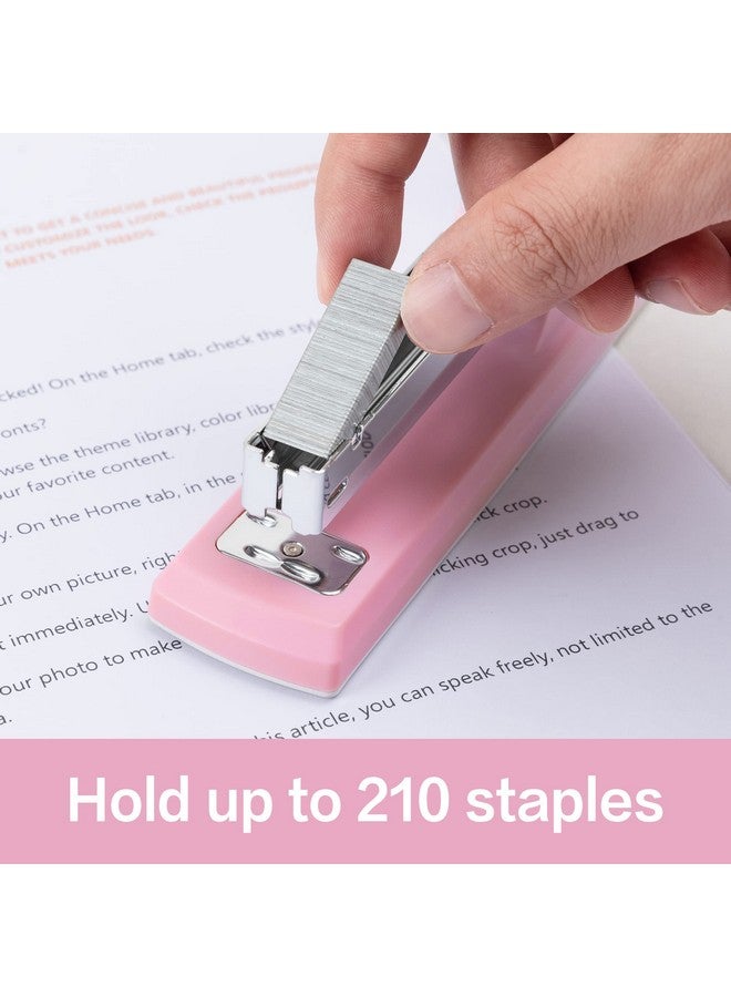 Deli Stapler, Desktop Stapler, Office Stapler, 25 Sheet Capacity, Includes 1000 Staples And Staple Remover, Pink - Image 4