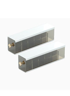 Generic Underwear Storage Box Drawer Underwear Organizer Divider Wall Mounted Non Punching Wardrobe Storage Rack Suspension Clothing Storage Box for Lingerie Socks Ties(2pcs,White）  - Image 1