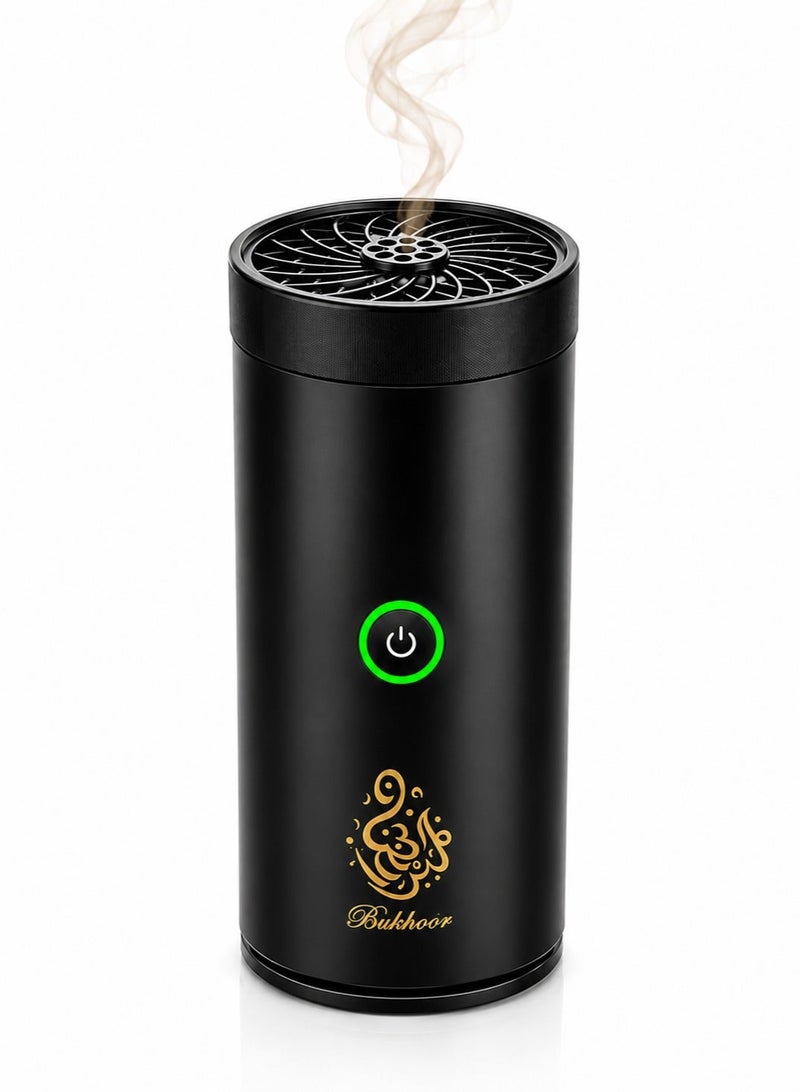 Bukhoor Portable Electric Bakhoor Burner Incense Diffuser with USB Charging, Smokeless Oud Burner, Arabic Bakhoor Heater, Portable Fragrance Diffuser for Home Office Car Travel, Charcoal Free Incense Warmer with Cleaning Tools, Storage Pouch & Accessories - Image 1