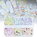 Vezocim Flower Nail Art Glitter Sequins 6 Grids Floral Sparkly Nail Glitter Flakes Designs Shiny Flower Confetti Acrylic Supplies for Women Girls Manicure Charms Holiday Decorations Resin Nail Art Tips - Image 2