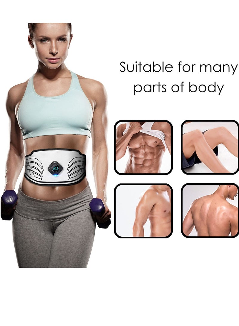 KASTWAVE ABS Stimulator, USB Rechargeable Portable Fitness Workout Equipment Without Gel Pads for Men Woman, Arm, Leg, Home Office, The Latest Model 12 Modes, 20 Levels of Intensity (for Beginners) - Image 5