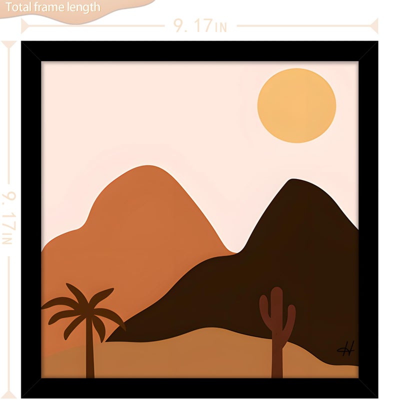 Picrit 8x8 صورة إطار الصورة إطار الصورة لجدار التثبيت عرض الأسود - Image 4