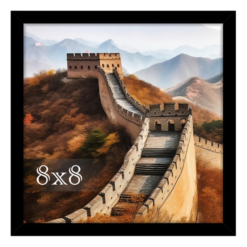 Picrit 8x8 صورة إطار الصورة إطار الصورة لجدار التثبيت عرض الأسود - Image 1