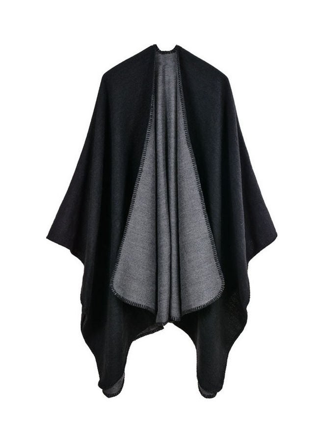 شال بلون سادة أسود
