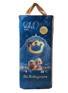 Babycare Babycare - Royal Baby Diaper Pants, Size 4 (9–14 Kg), 38 Pieces, BPA-Free, Non-Toxic, Ultra-Absorbent, Leak-Proof, Pull-Up Style, Soft and Breathable, Stretchy Waistband, Hypoallergenic, Gentle on Skin, Comfortable Fit, Day and Night Use, Easy to Wear, Ideal for Toddlers  - Image 1