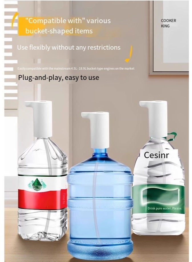 Electric Folding Water Pump Dispenser, Universal for Bottle Buckets, USB Rechargeable - Image 2