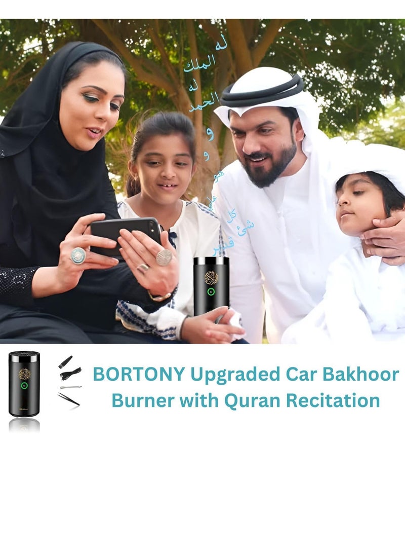 ELTRAZONE "Portable Aromatherapy Car Bakhoor with Quran Speaker: Rechargeable USB-C Incense Burner & Ramadan Aroma Diffuser" - Image 3