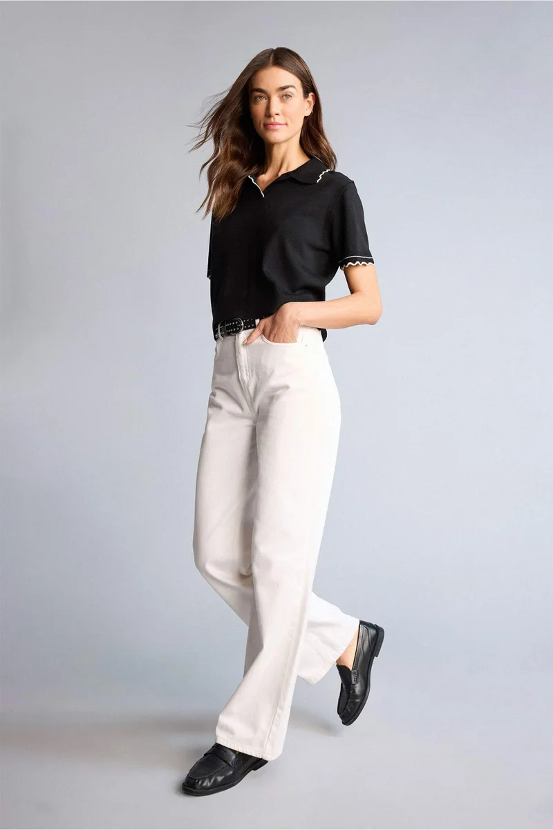 ديفاكتو Regular Fit Polo Collar Pullover