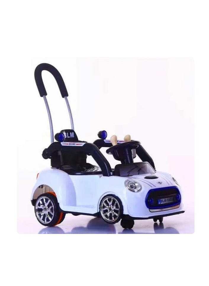 Ntech NTECH Four Wheeled Children's Electric Kids Car Kids Ride On Car Toy with Parental Handle, Music & Light, Car for Children | Baby Ride on Car for Kids 1 to 4 Years Boy and Girl (6V4.5A) White  - Image 2