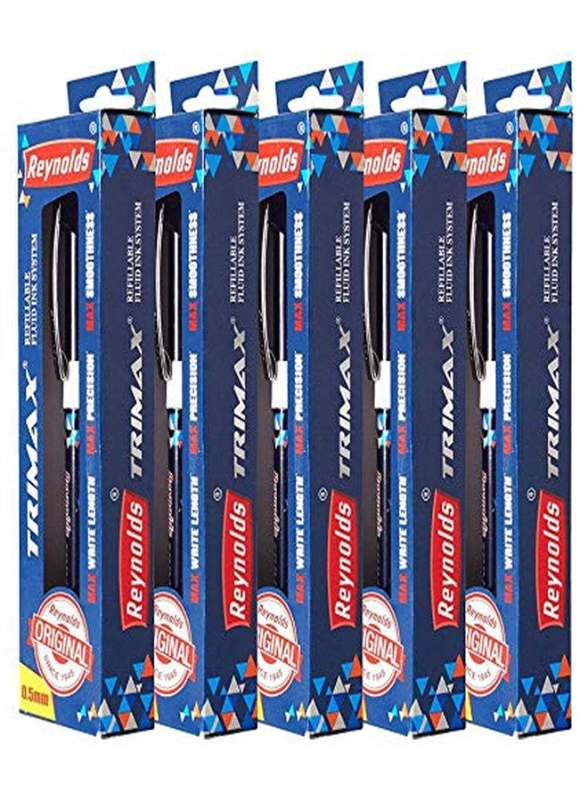 Reynolds Trimax 0.5mm Needle Point Liquid Gel Pens - Pack of 5 (Blue) - Image 2